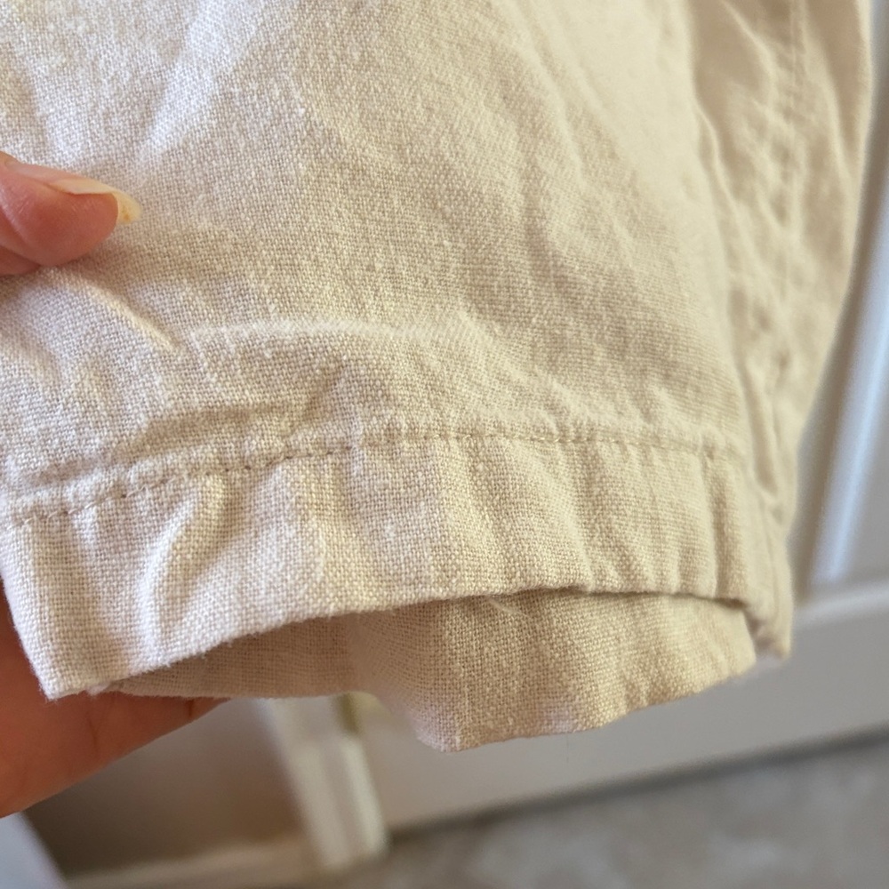 Old Navy Cream Wide Leg Pants linen material - Picture 5 of 8